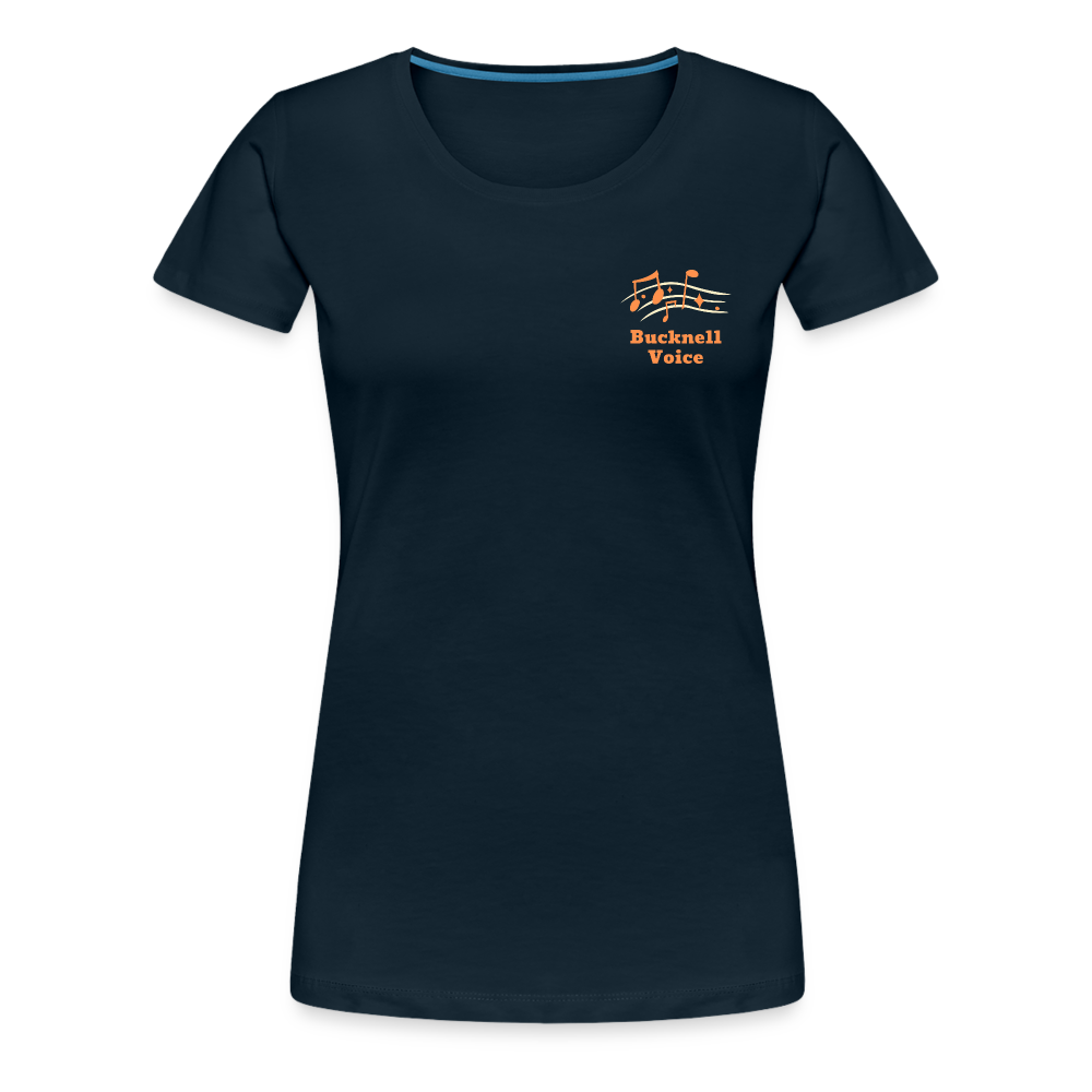 Women’s Premium T-Shirt (shoulder design) - deep navy